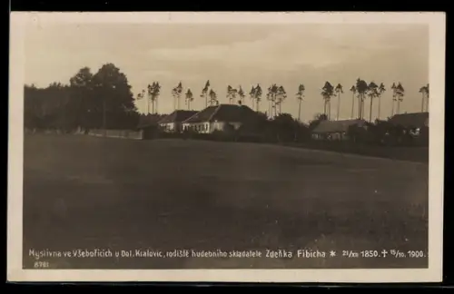 AK Dolni Kralovice, Myslivna ve Vseboricích, rodiste hudebního skladatele Zdenka Fibicha
