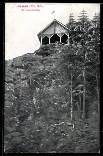 AK Ilmenau /Thür. Wald, Blick auf den Schwalbenstein