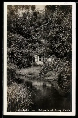 AK Alexisbad i. Harz, Selkepartie mit Evangel. Kapelle