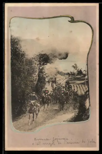 AK Japanische Kavallerie auf dem Marsch