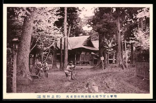 AK Japanische Soldaten bei der Geländevermessung