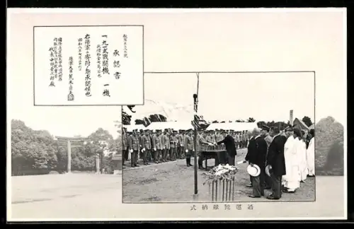 AK Japanische Truppen während einer Zeremonie