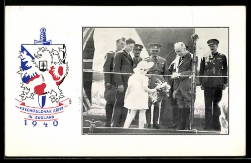 AK Besuch der tschechischen Armee in England 1940