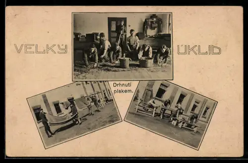 AK Velky uklid, Drhnutí pískem