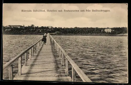 AK Bjerred, Bjerreds Salsjöbad, Hotellen och Restaurant sett fran Badhusbryggan