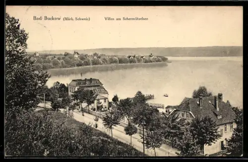 AK Bad Buckow /Märk. Schweiz, Villen am Schermützelsee
