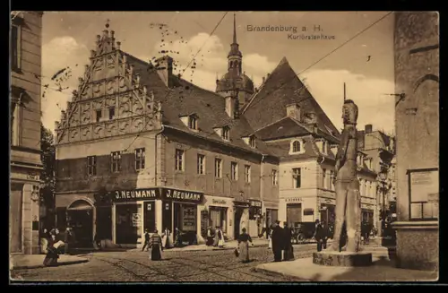 AK Brandenburg a. H., Kurfürstenhaus, J. Neumann