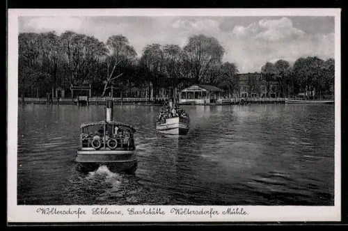 AK Woltersdorf /Erkner, Wolterdorfer Schleuse, Gasthaus Behle