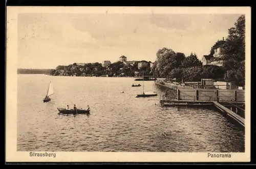 AK Strausberg, Panorama mit Seeblick