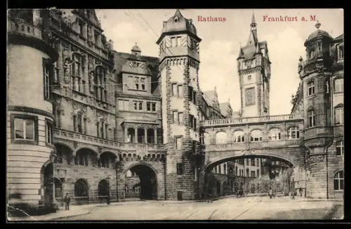 AK Alt-Frankfurt, Blick zum Rathaus