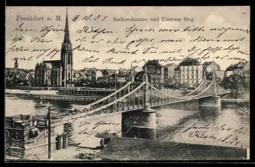 AK Frankfurt a. M., Sachsenhausen und Eiserner Steg