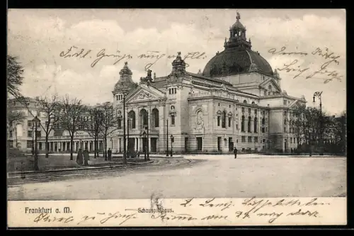 AK Frankfurt a. M., Blick zum Schauspielhaus