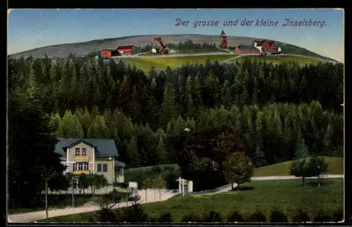 AK Bad Tabarz i. Th., Der grosse und der kleine Inselsberg