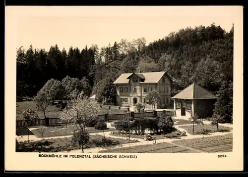 AK Polenztal /Sächsische Schweiz, Bockmühle im Polenztal