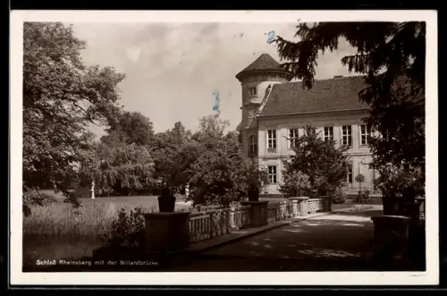 AK Rheinsberg, Schloss Rheinsberg mit der Billardbrücke