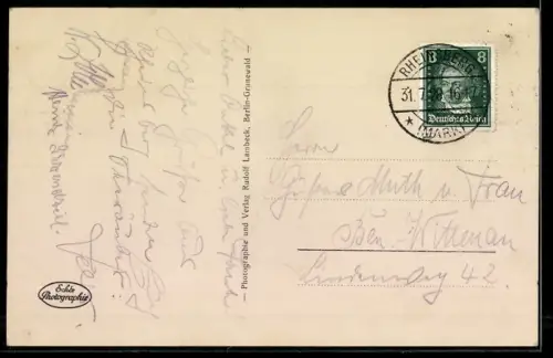 AK Rheinsberg, Schloss Rheinsberg mit der Billardbrücke