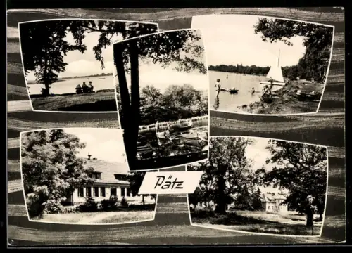 AK Pätz, Badestelle, Segelboote, Gasthaus