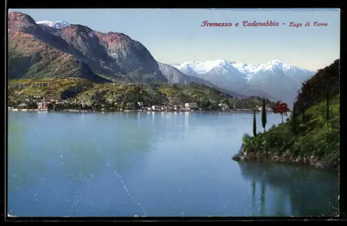 AK Tremezzo e Cadenabbia /Lago di Como, Veduta panoramica delle montagne e del lago