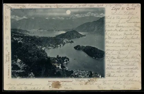 AK Como /Lago di Como, Bacino di Tremezzina al chiaro di luna