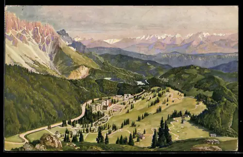 AK Carezza al Lago, Vista panoramica con paesaggio montano e foresta