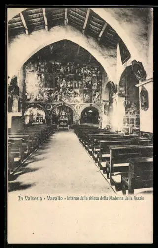 AK Varallo, Interno della chiesa della Madonna delle Grazie in Valsesia