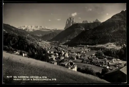 AK Ortisei /Val Gardena, Verso il Sella e Sassolungo m.3178