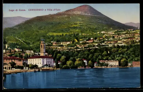 AK Cernobbio /Lago di Como, Villa d`Este con vista panoramica sulla montagna e sul lago
