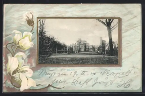 AK Potsdam, Blick auf Schloss Babelsberg