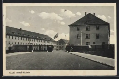 AK Kassel, Einfahrt mit  zur Wittich-Kaserne