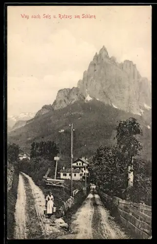 AK Seis, Weg nach Seis u. Ratzes am Schlern