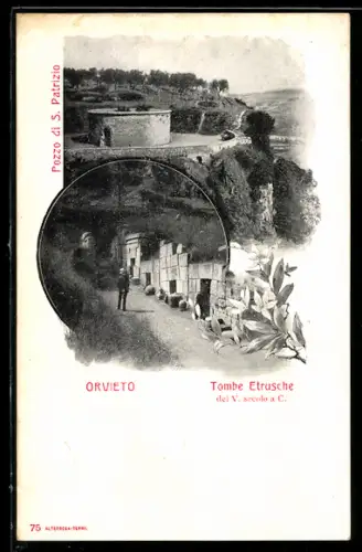 AK Orvieto, Pozzo di S. Patrizio, Tombe Etrusche del V. Secolo a. C., Alte Etruskergräber
