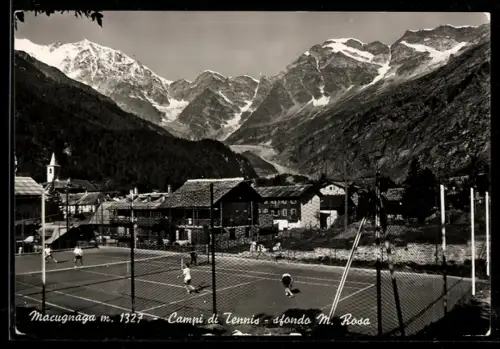 AK Macugnaga, Campi di Tennis, sfondo M. Rosa