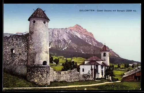 AK Cortina d`Ampezzo, Castel de Zanna mit Sorapis