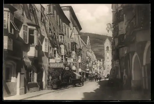 AK Vipiteno, Strassenpartie mit Geschäften