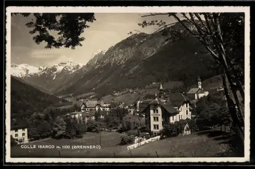 AK Colle Isarco /Brennero, Panorama mit Hotel Gudrun
