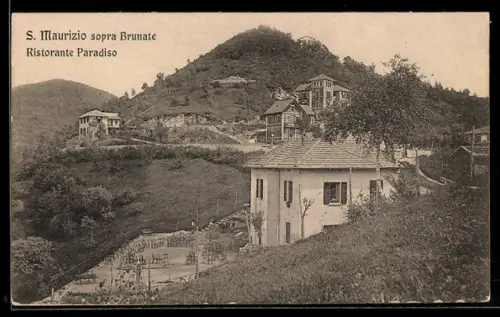AK S. Maurizio sopra Brunate, Ristorante Paradiso con vista collinare e villette
