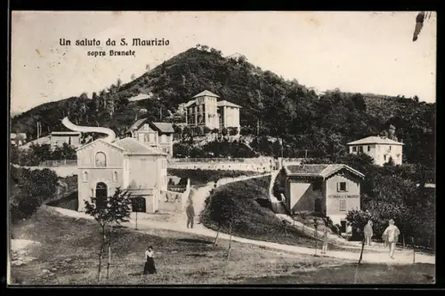 AK S. Maurizio sopra Brunate, Veduta panoramica, Ristorante San Maurizio
