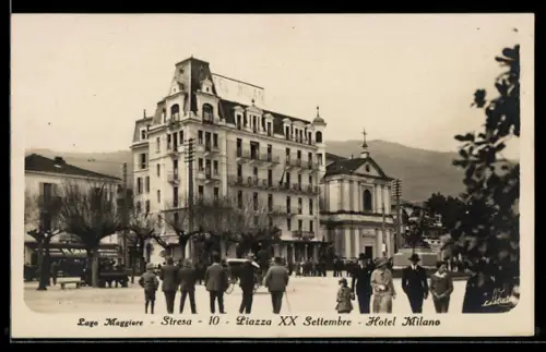 AK Stresa, Piazza XX Settembre, Hotel Milano, Panorama