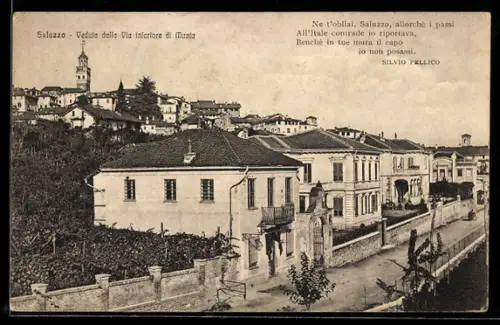 AK Saluzzo, Veduta della Via Inferiore di Manta