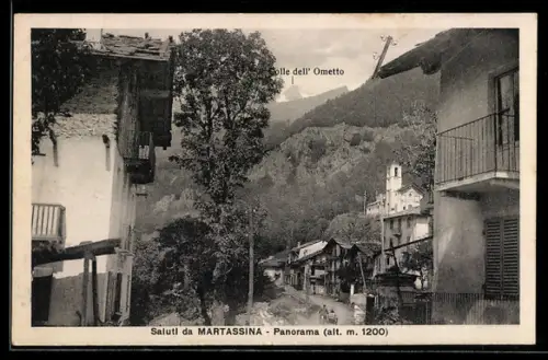 AK Martassina, Panorama con vista su Colle dell`Ometto e case pittoresche
