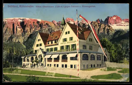 AK Oberbozen, Hotel Oberbozen contro Sciliar e Rosengarten