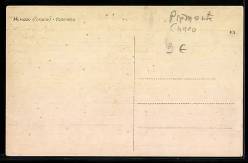 AK Fossano, Murazzo, Panorama con edifici e strada alberata