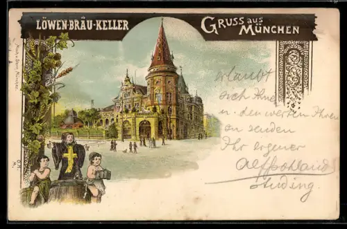 AK München, Ansicht vom Löwenbräu-Keller