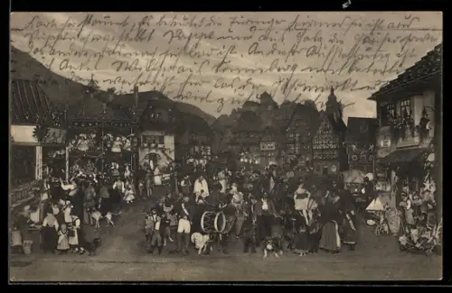 AK Chemnitz, Volkstümliche Ausstellung Haus und Herd, Sportplatz, 1911, Sonneberger Gruppe