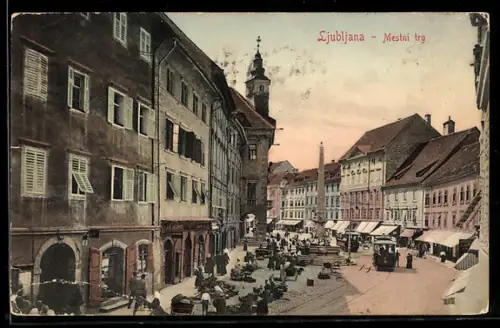 AK Ljubljana / Laibach, Rathausplatz