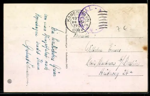 AK Kopenhagen, Vesterbrogade, Strassenbahn