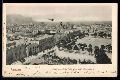 AK Palermo, Panorama della Citta visto dall` Osservatorio, Blick über die Dächer