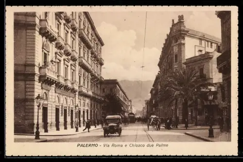 AK Palermo, Via Roma e Chiosco due Palme