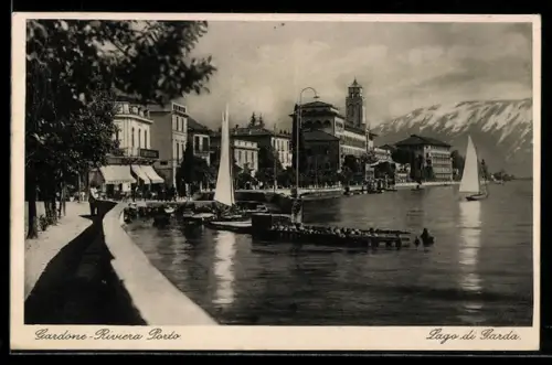 AK Gardone-Riviera, Porto, Lago di Garda