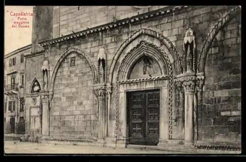 AK Capodistria, Porto maggiore del Duomo, Hauptportal vom Dom